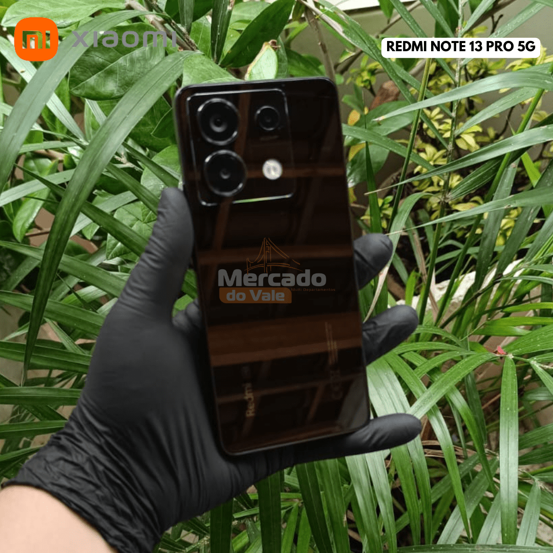 Redmi Note 13 Pro 5G, 256GB, 8GB Ram, Global, Preto - Mercado do Vale