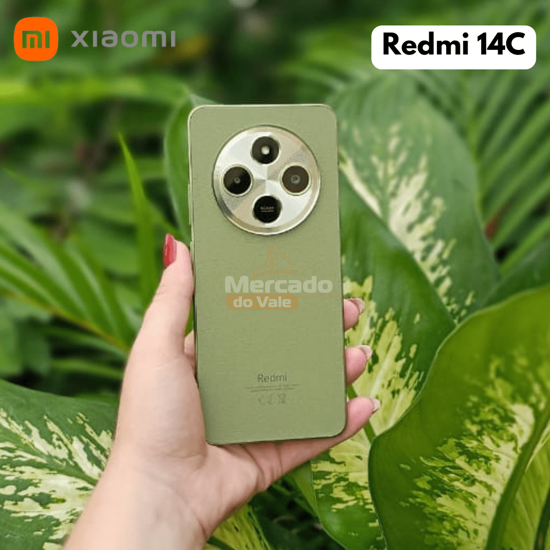 Redmi 14C, 128GB, 4GB Ram, Global, Verde - Mercado do Vale