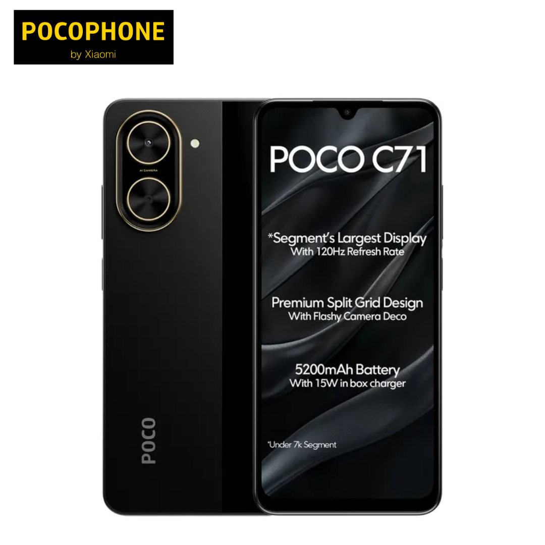 Poco C71, 128GB, 4GB Ram, Global, Preto - Mercado do Vale