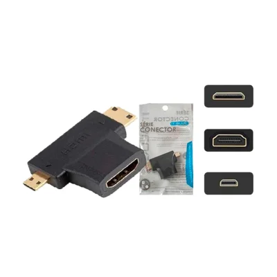 Kit Adaptador HDMI Mini Micro It-Blue LE-5536 Full HD 4K Qualidade Premium